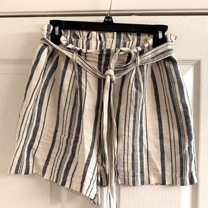 Zara linen high-wasted shorts